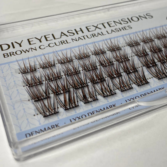 BROWN Natural C-curl Clusters/Lashes
