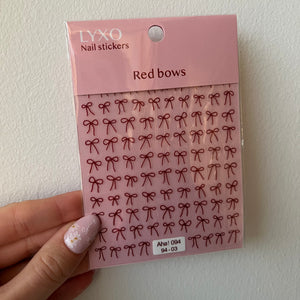 Red bows Negleklistermærker