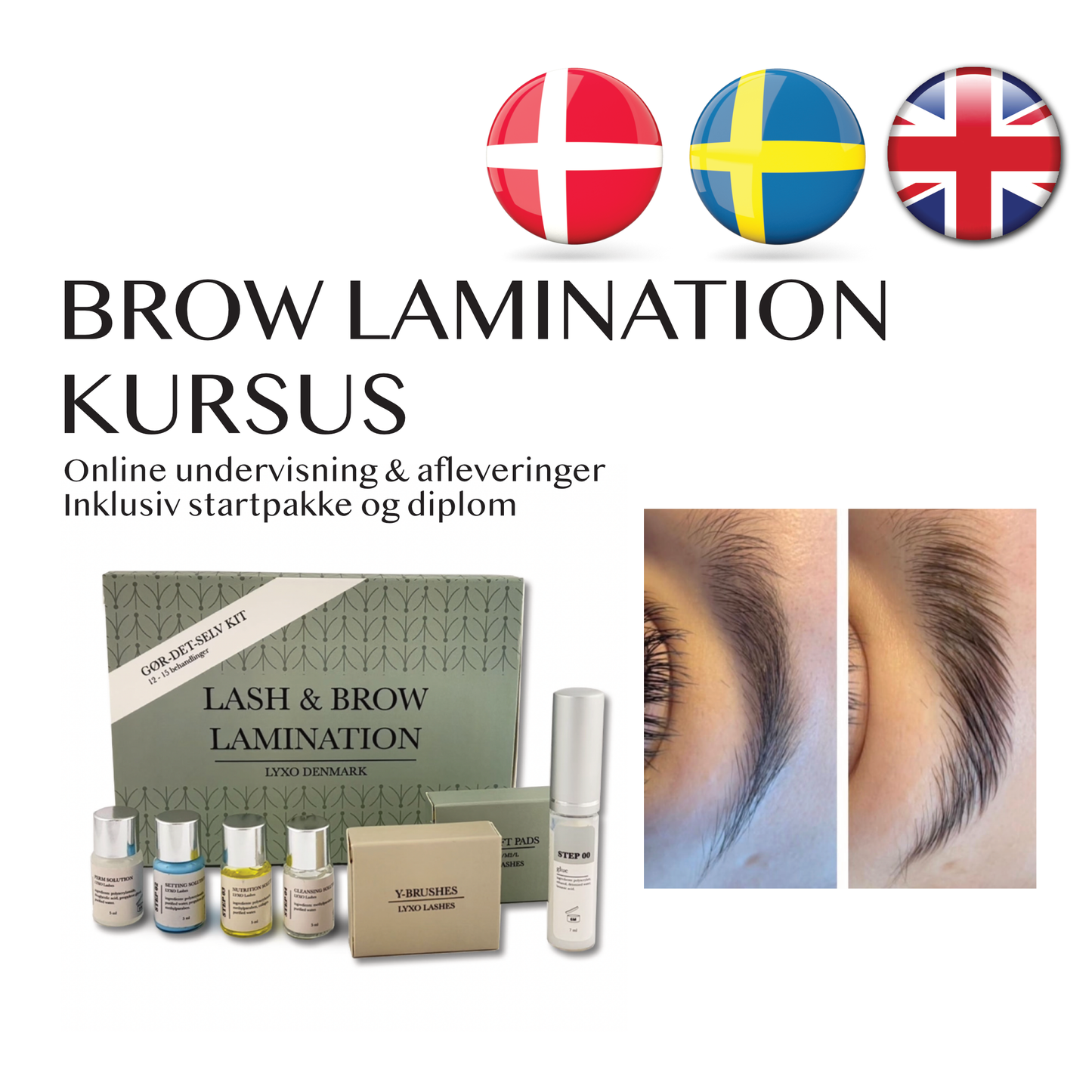 Brow Lamination Kursus (ONLINE)